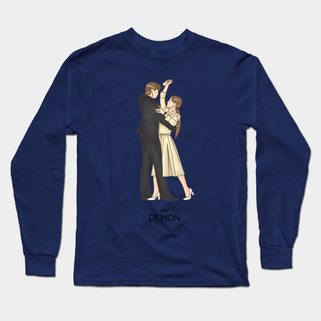 My Demon Kdrama Fan Art Long Sleeve T-Shirt by ArtByAzizah